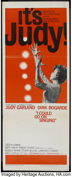 I Could Go On Singing United Artists 1963 Insert 14 X 36 Lot Heritage Auctions