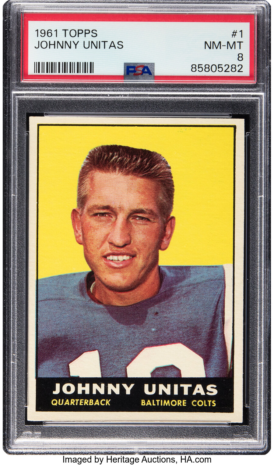 1961 Topps Johnny Unitas #1 PSA NM-MT 8