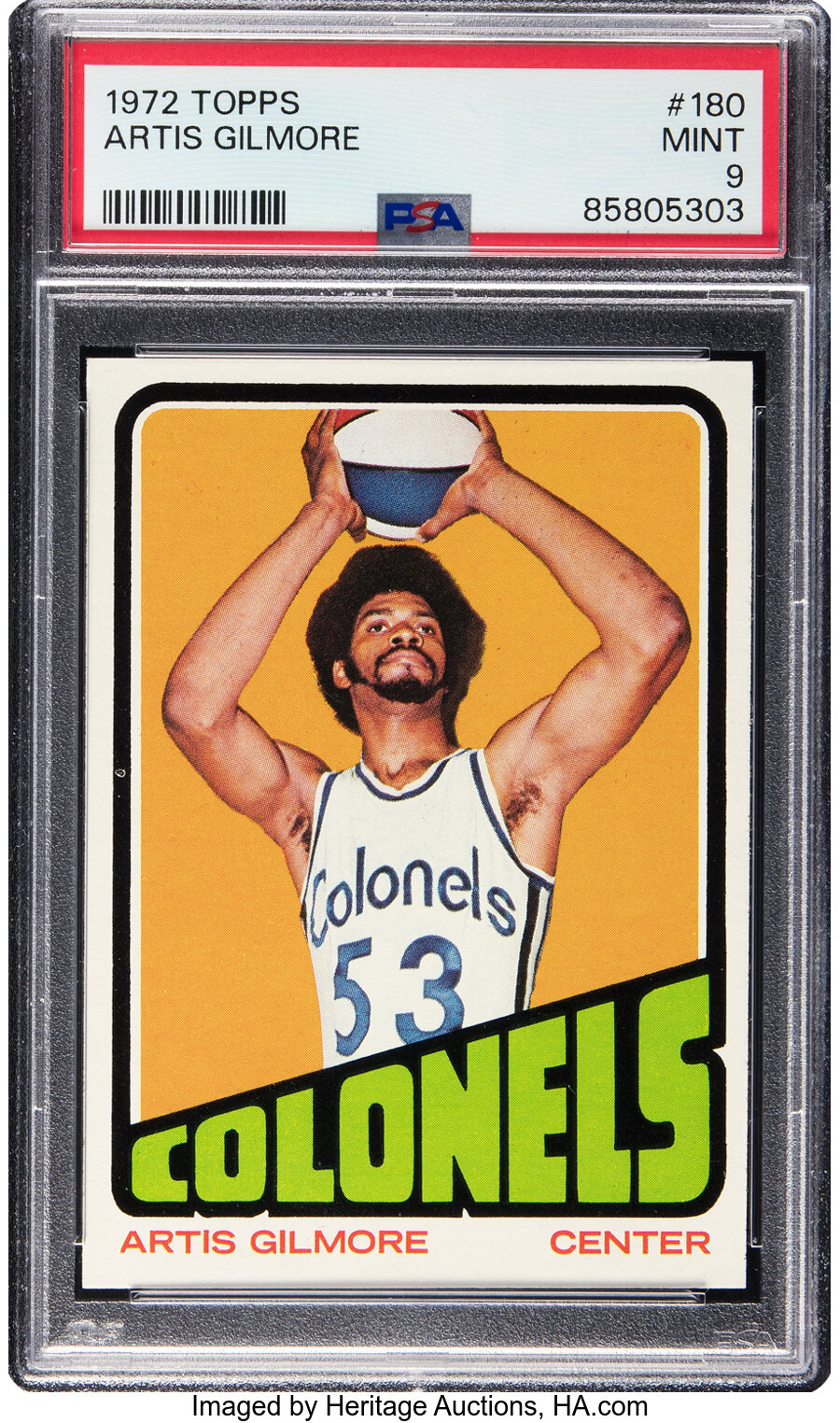 1972 Topps Artis Gilmore Rookie #180 PSA Mint 9