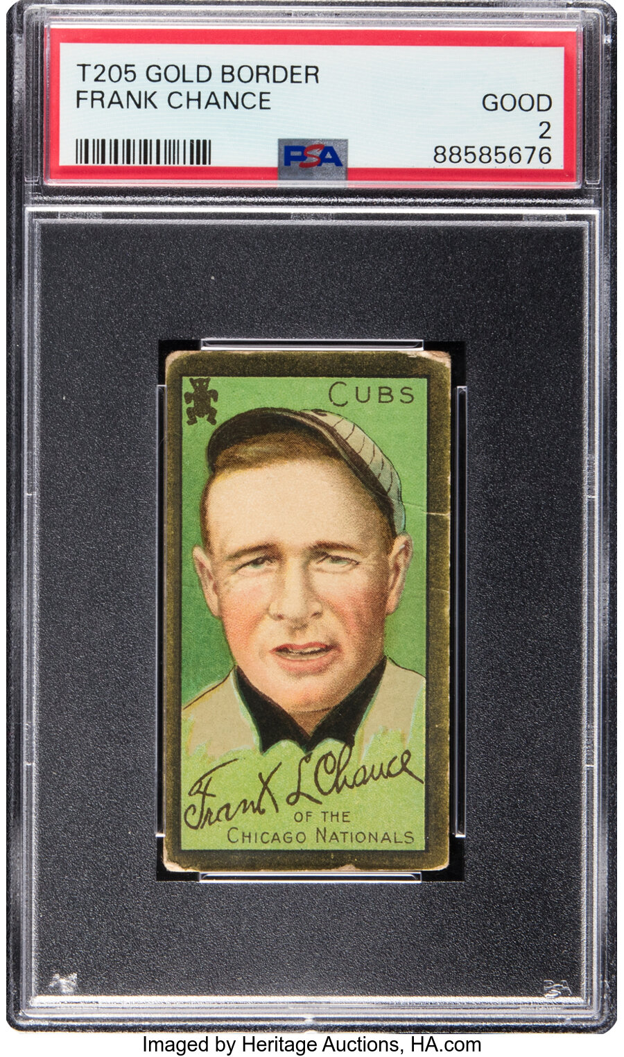 1911 T205 Gold Border Frank Chance PSA Good 2