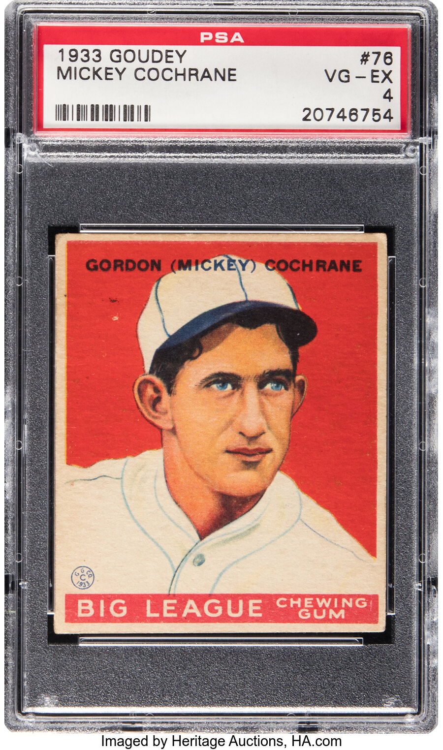 1933 Goudey Mickey Cochrane #76 PSA VG-EX 4