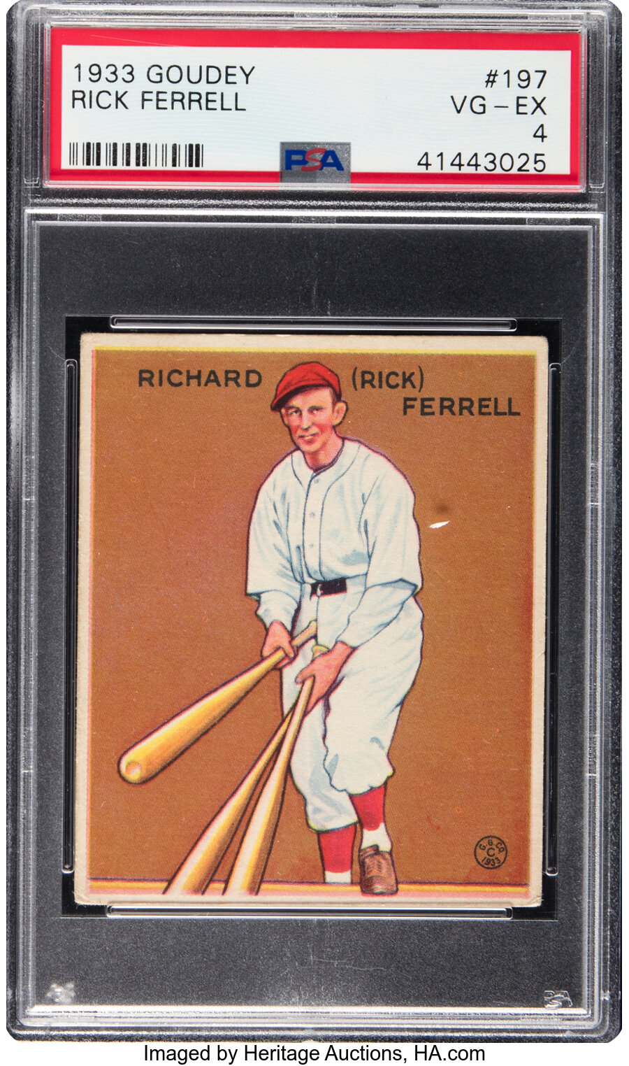 1933 Goudey Rick Ferrell #197 PSA VG-EX 4