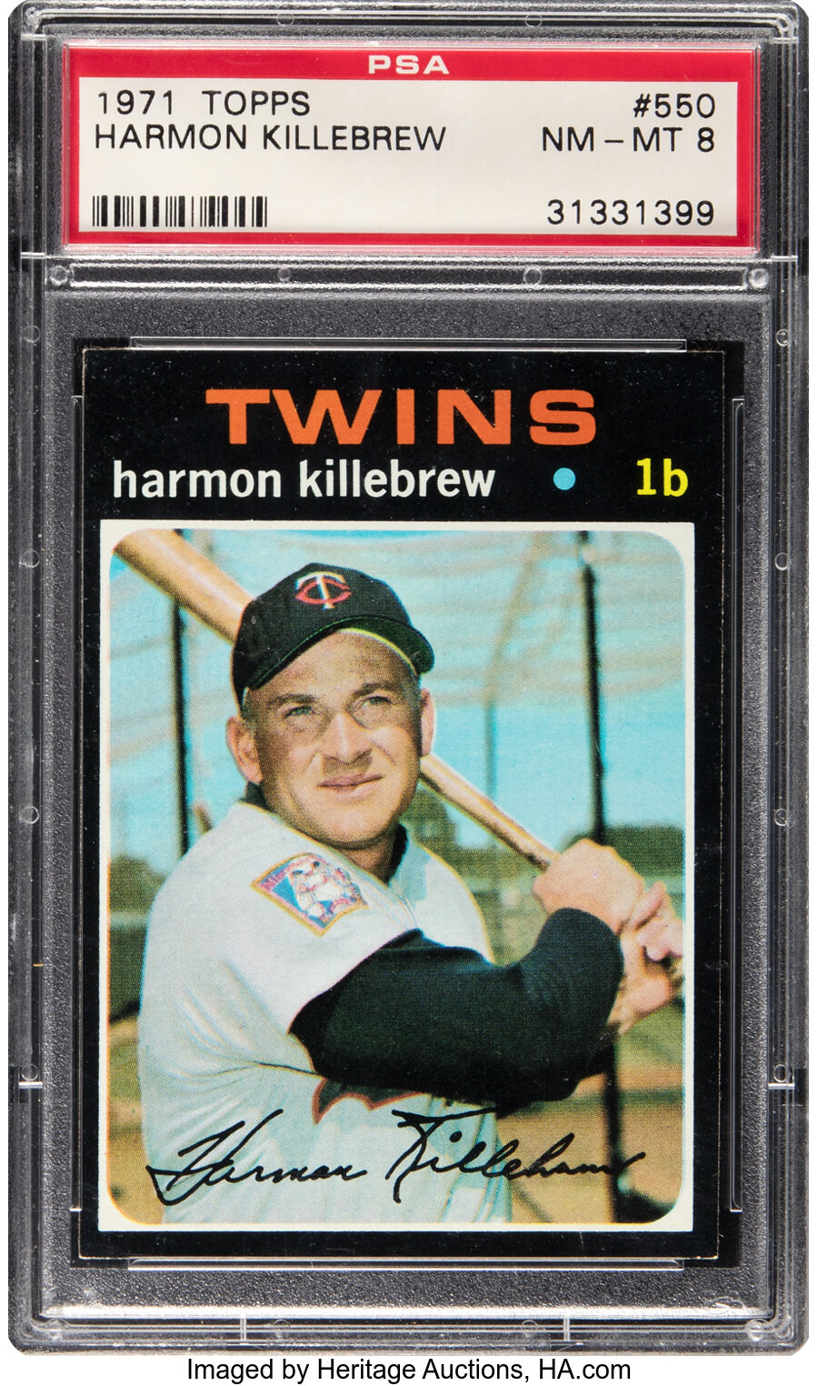 1971 Topps Harmon Killebrew #550 PSA NM-MT 8