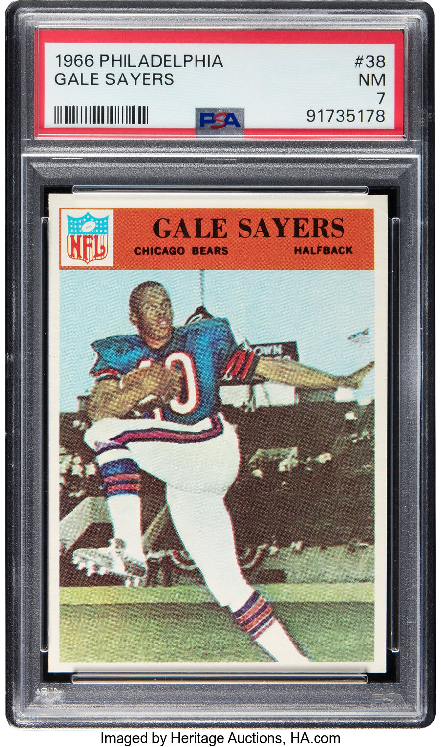 1966 Philadelphia Gale Sayers Rookie #38 PSA NM 7