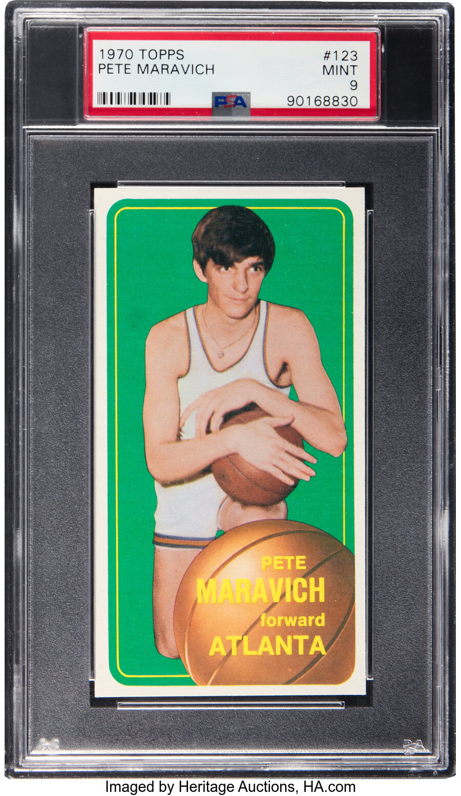 1970 Topps Pete Maravich Rookie #123 PSA Mint 9 - Only Two Higher!