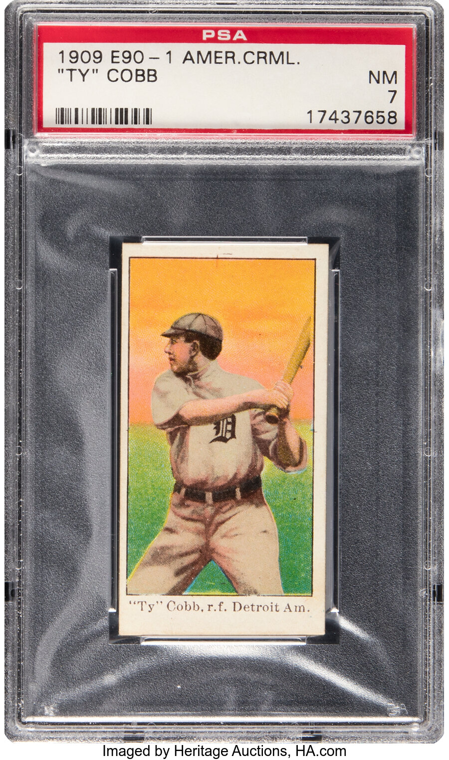 1909-11 E90-1 American Caramel Ty Cobb PSA NM 7 - Pop One, Two Higher