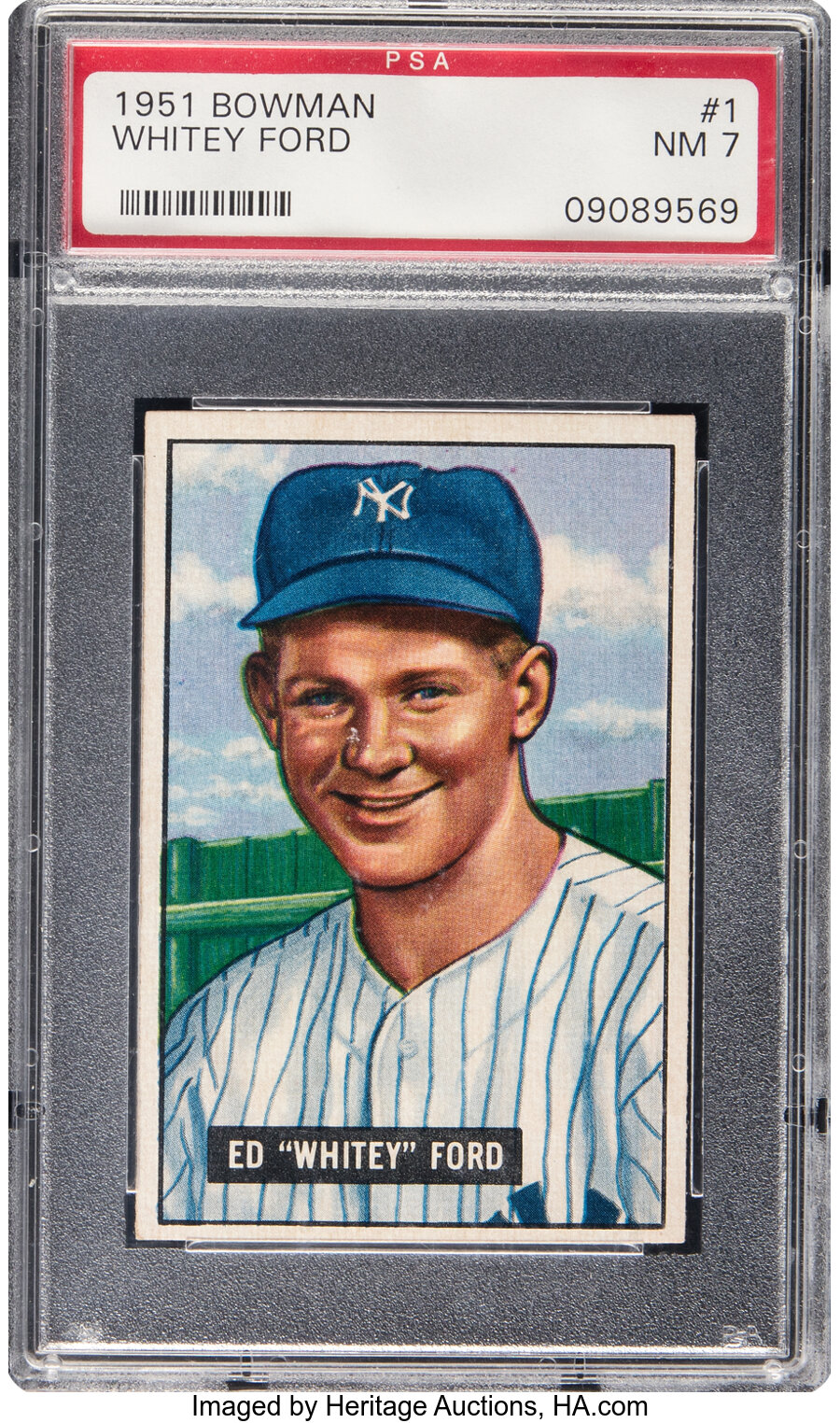 1951 Bowman Whitey Ford Rookie #1 PSA NM 7
