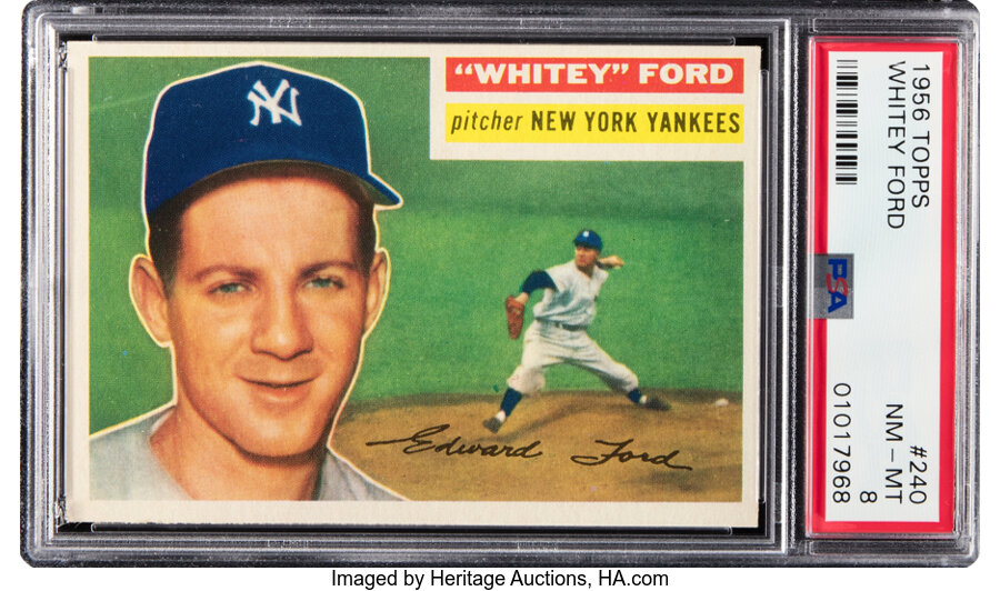 1956 Topps Whitey Ford #240 PSA NM-MT 8