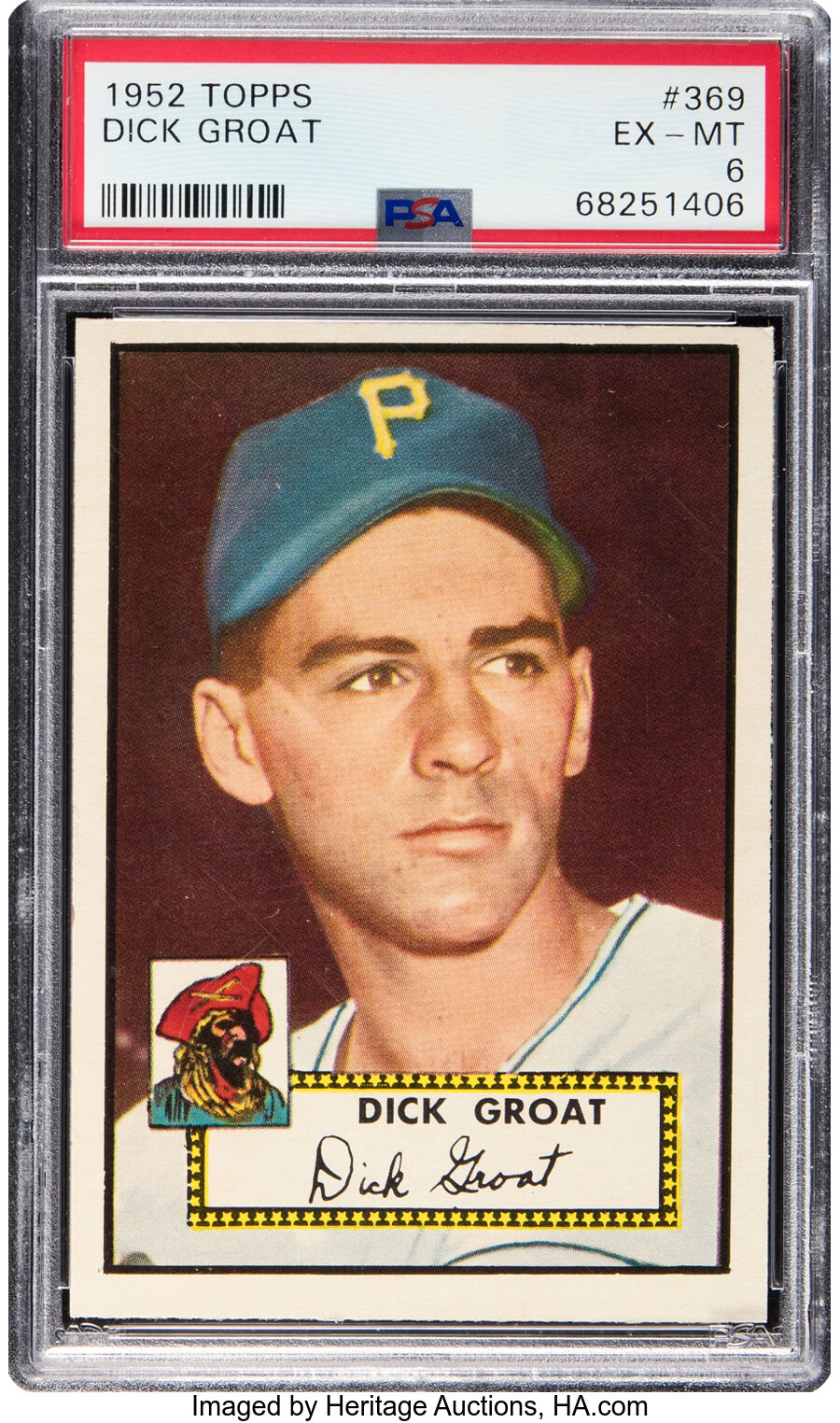 1952 Topps Dick Groat Rookie #369 PSA EX-MT 6