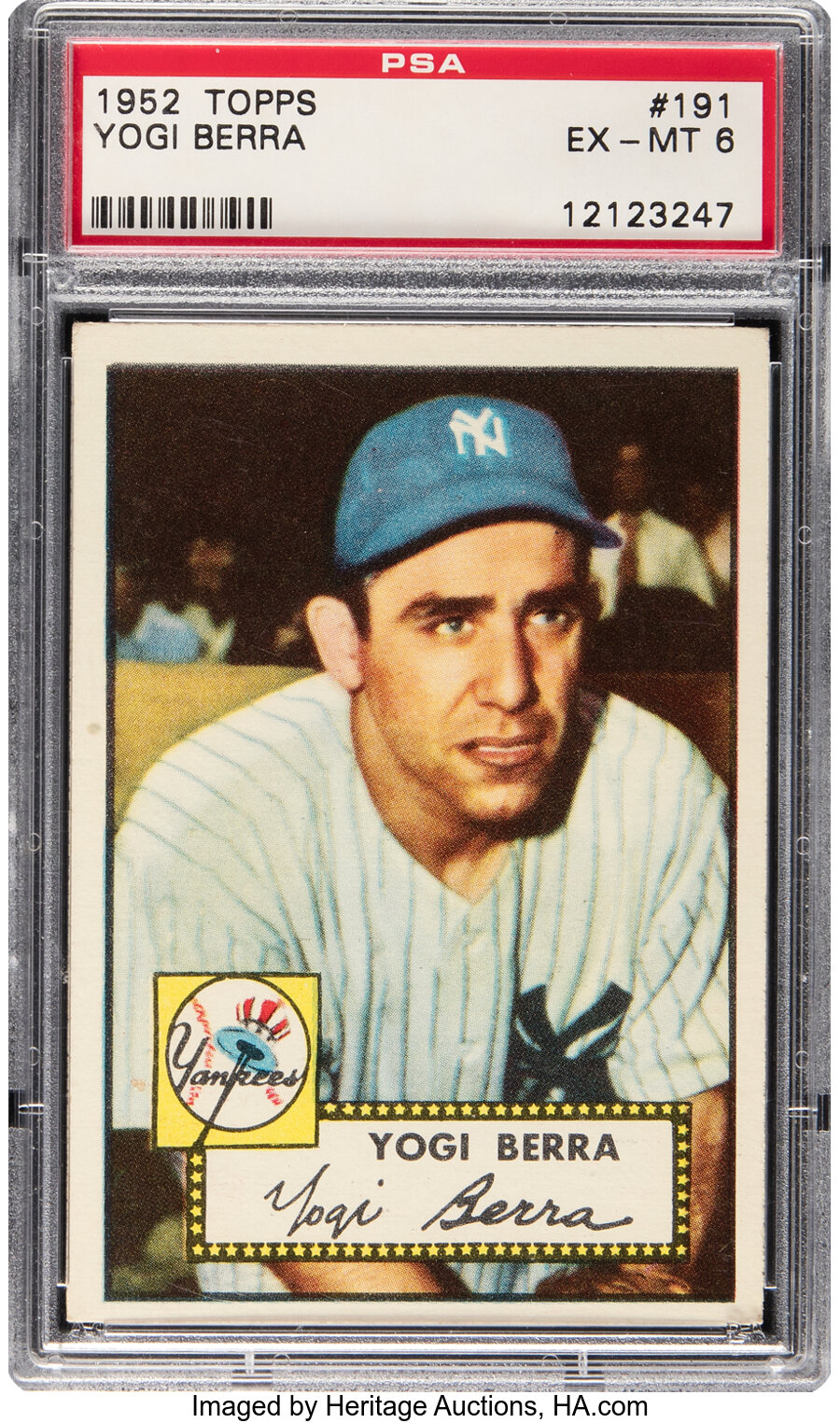 1952 Topps Yogi Berra #191 PSA EX-MT 6