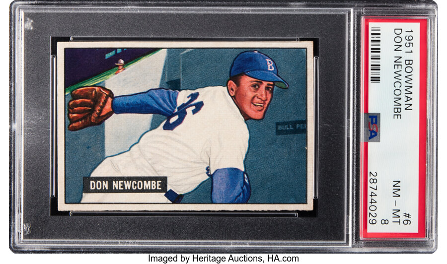 1951 Bowman Don Newcombe #6 PSA NM-MT 8