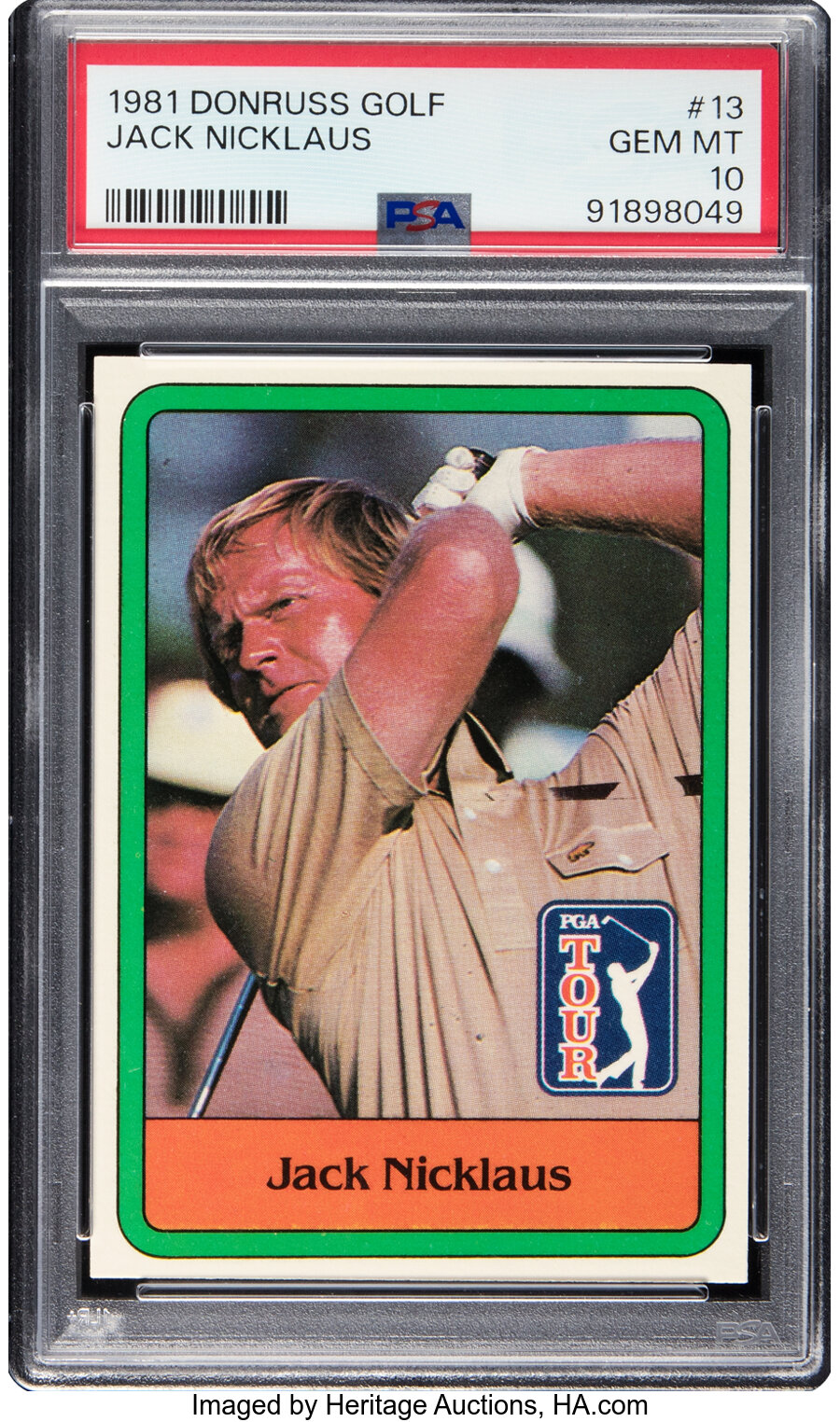 1981 Donruss Golf Jack Nicklaus #13 PSA Gem Mint 10