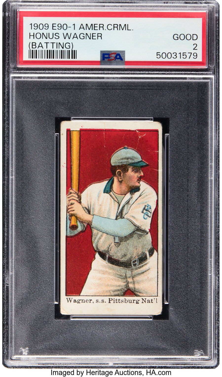 1909 E90-1 American Caramel Honus Wagner (Batting) PSA Good 2