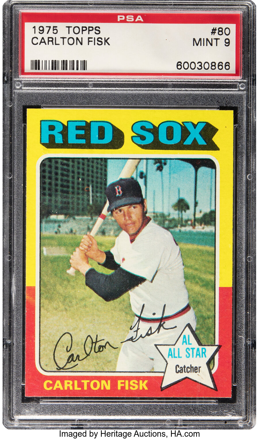 1975 Topps Carlton Fisk #80 PSA Mint 9