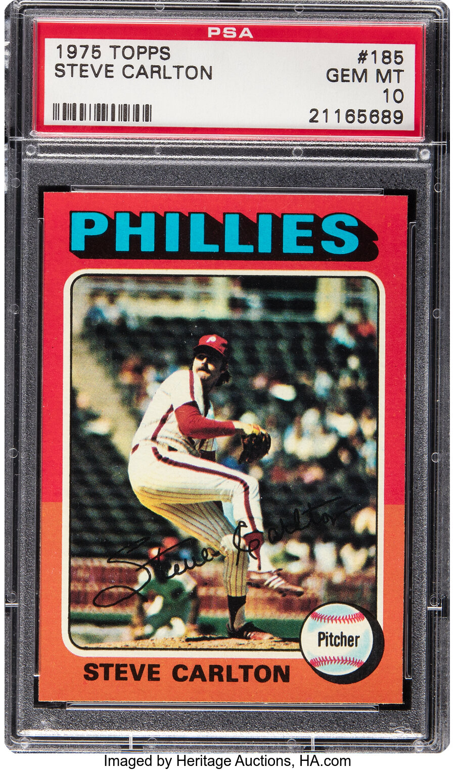 1975 Topps Steve Carlton #185 PSA Gem Mint 10