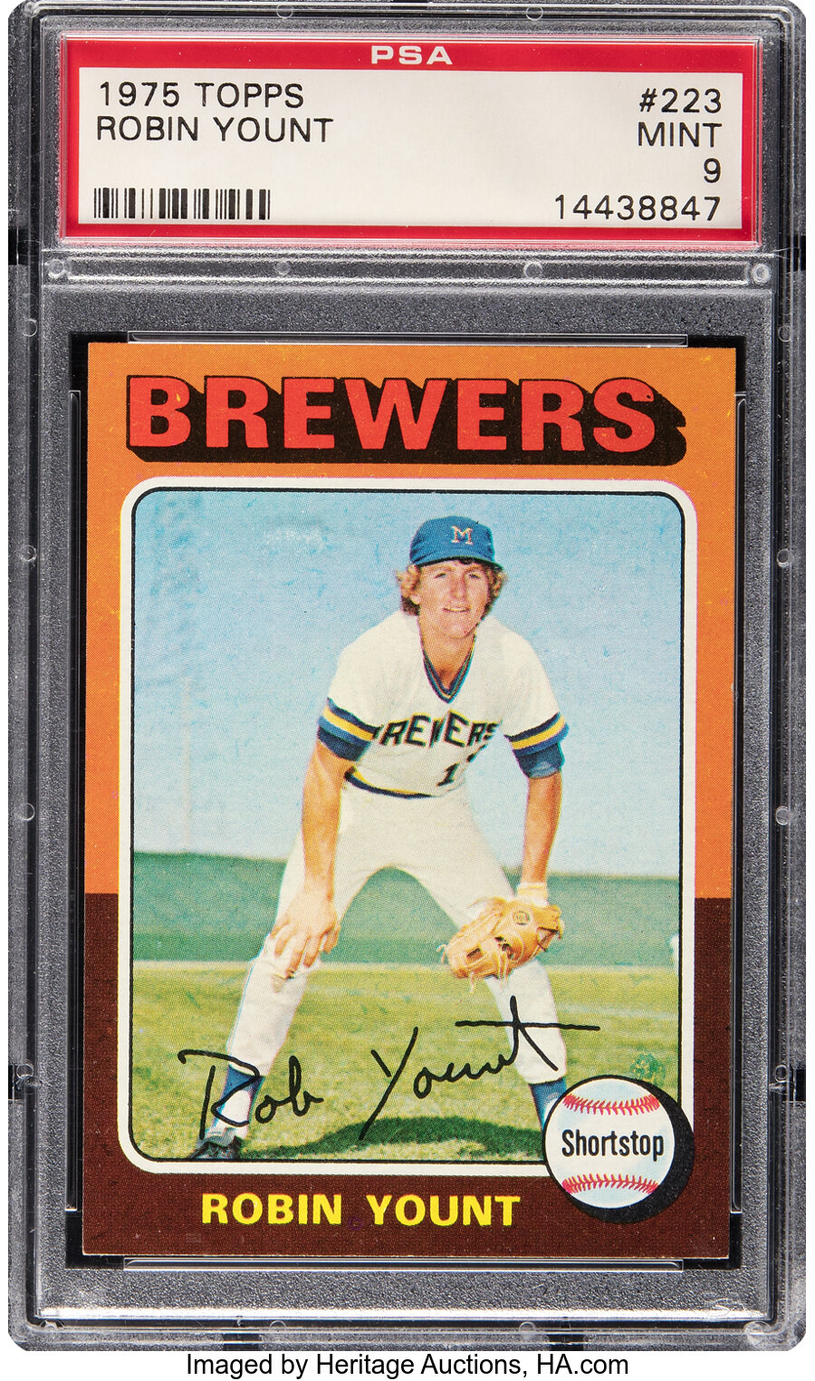 1975 Topps Robin Yount Rookie #223 PSA Mint 9