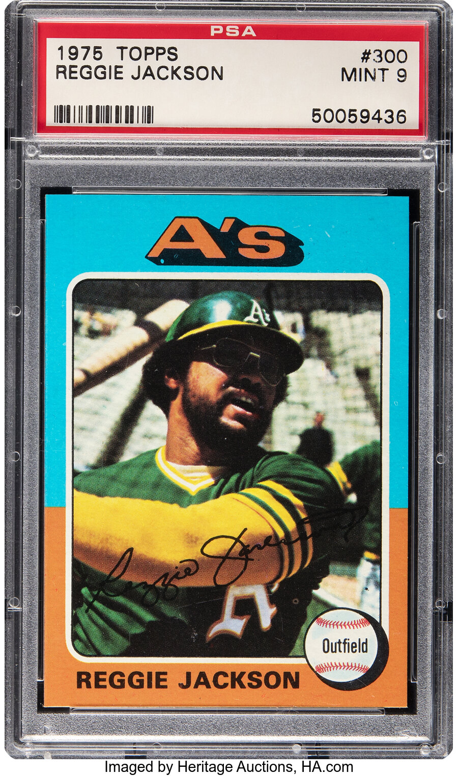 1975 Topps Reggie Jackson #300 PSA Mint 9