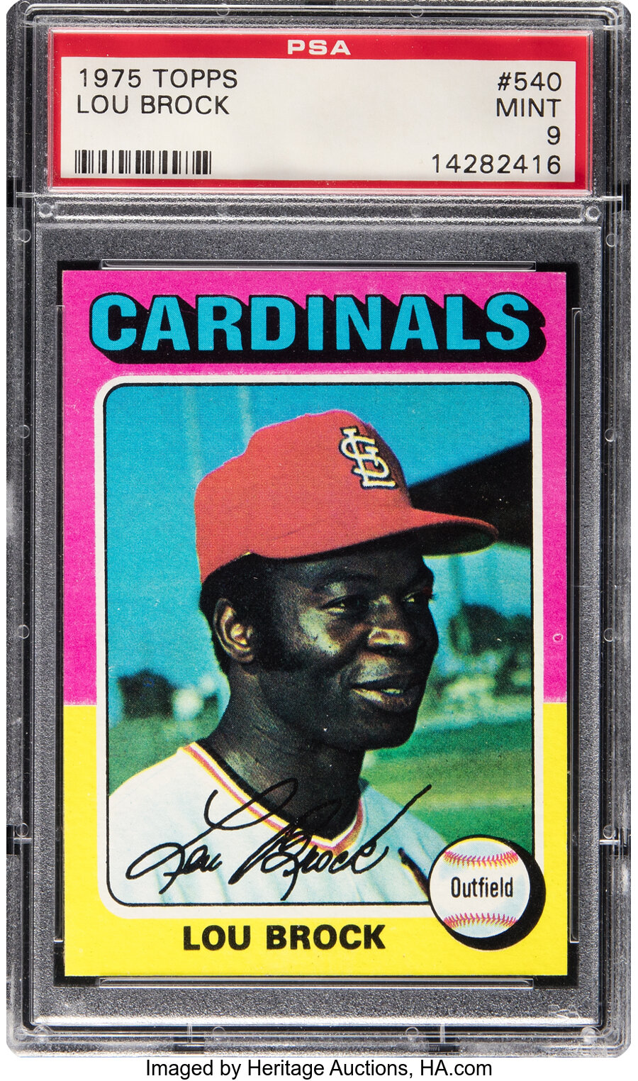 1975 Topps Lou Brock #540 PSA Mint 9