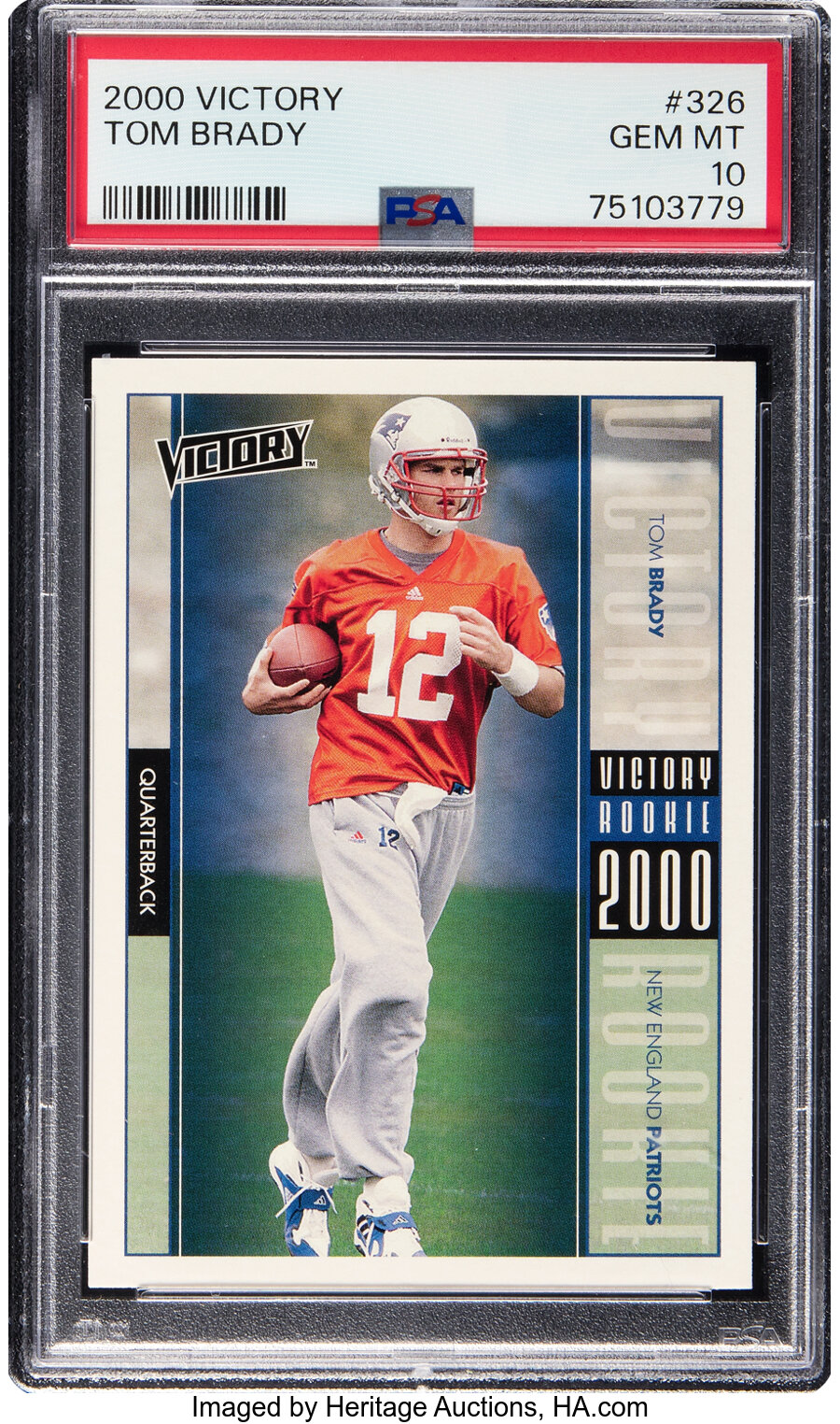 2000 Upper Deck Victory Tom Brady Rookie #326 PSA Gem Mint 10