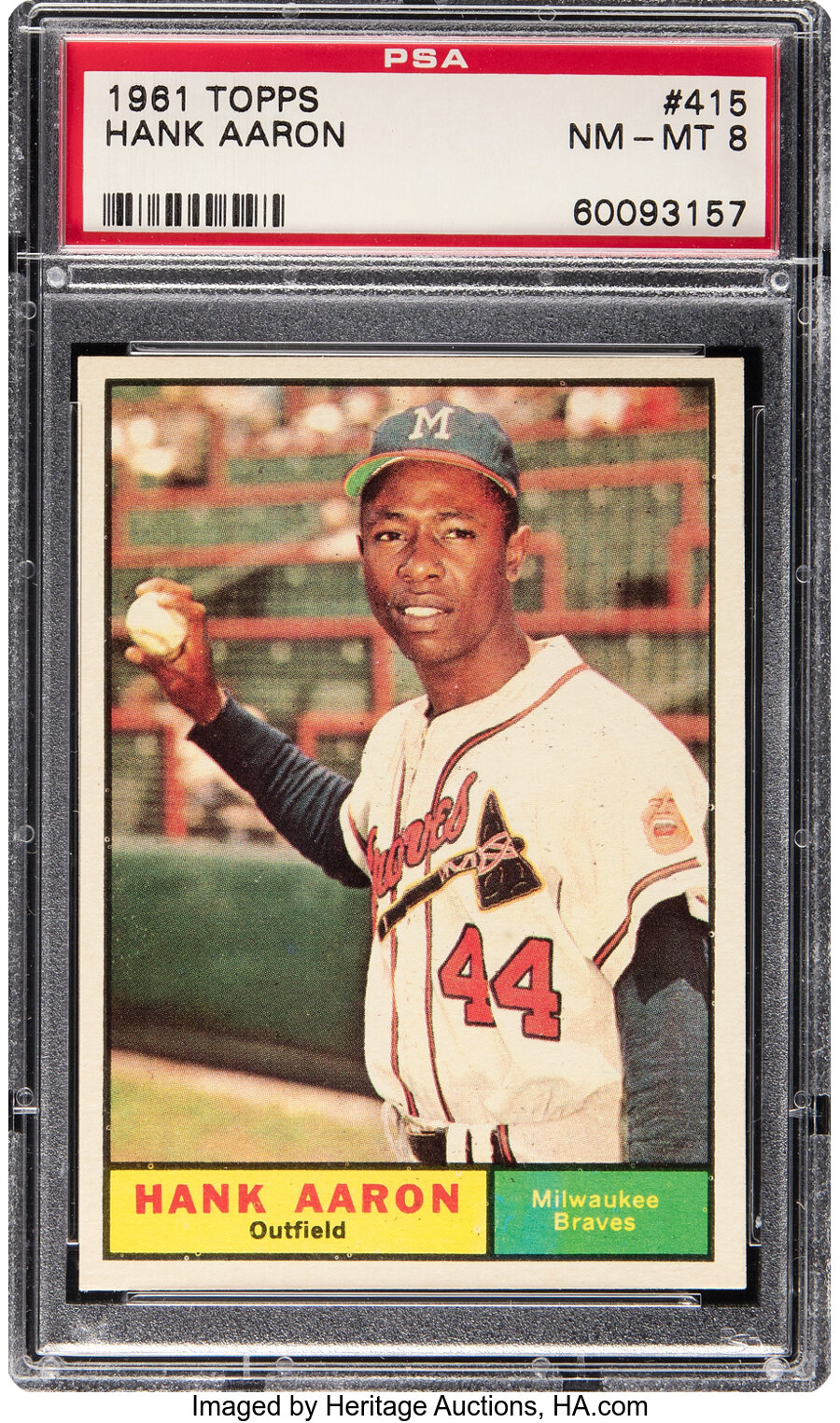 1961 Topps Hank Aaron #415 PSA NM-MT 8