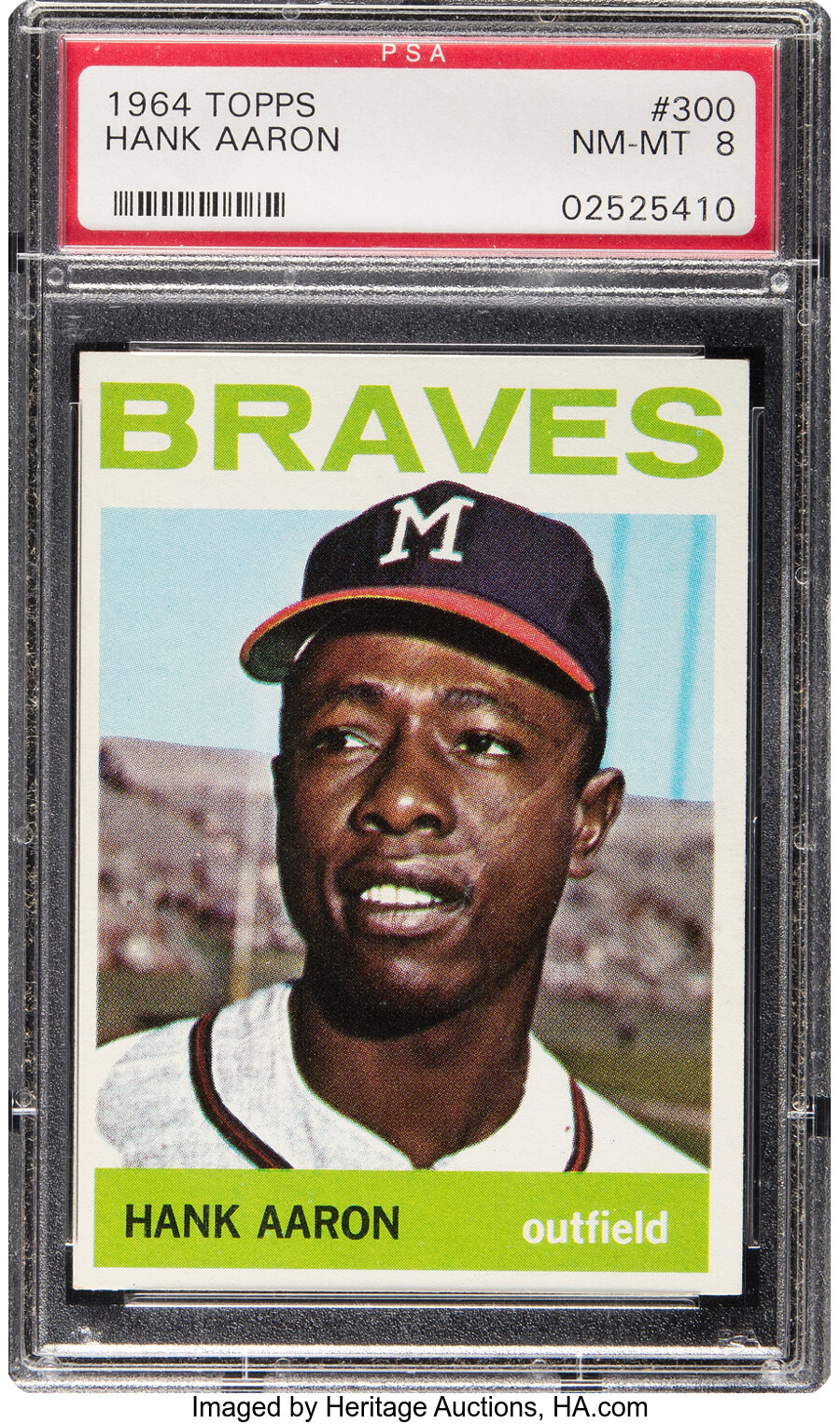 1964 Topps Hank Aaron #300 PSA NM-MT 8