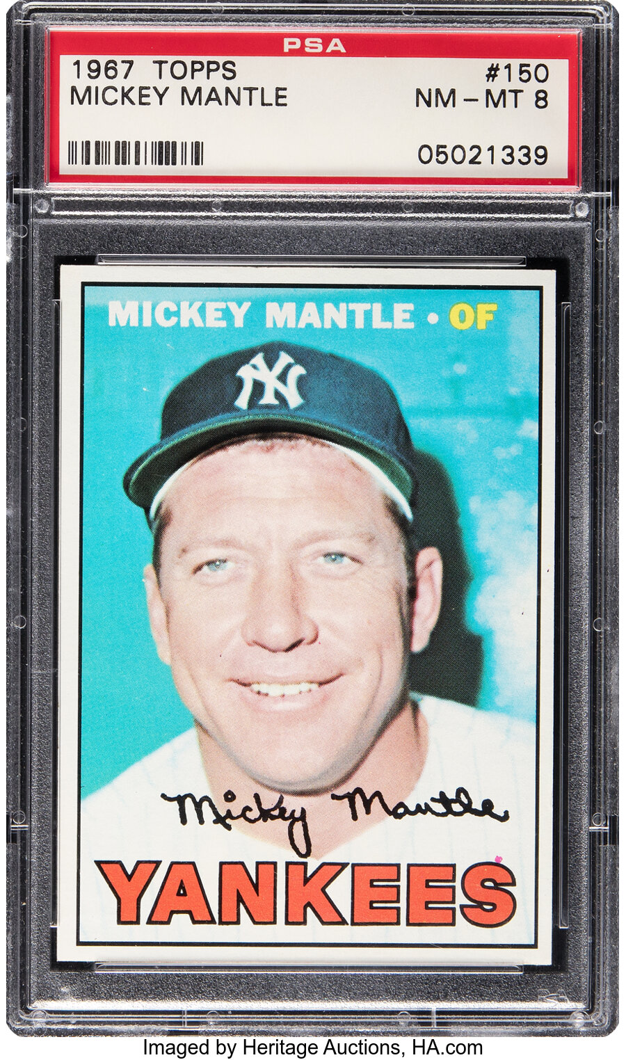 1967 Topps Mickey Mantle #150 PSA NM-MT 8