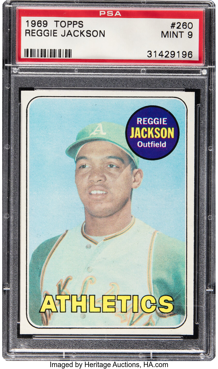 1969 Topps Reggie Jackson Rookie #260 PSA Mint 9