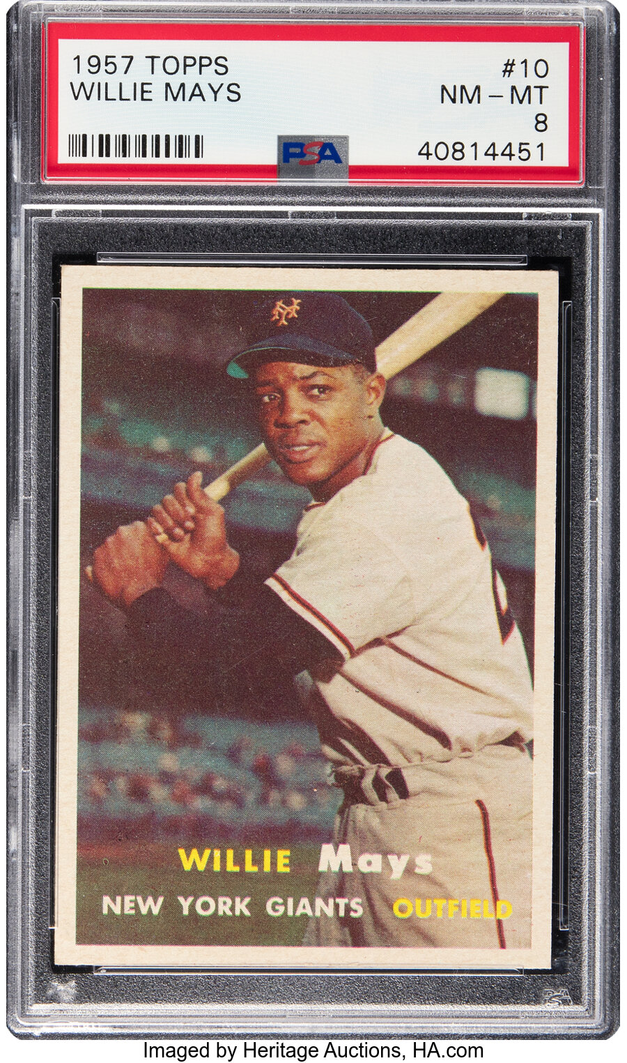 1957 Topps Willie Mays #10 PSA NM-MT 8