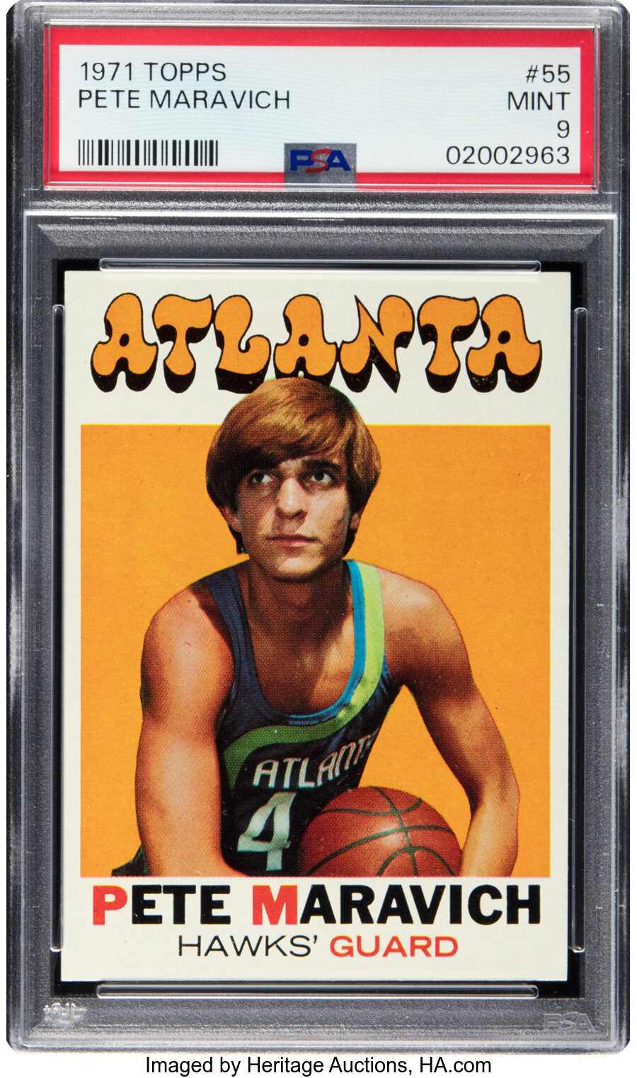 1971 Topps Pete Maravich #55 PSA Mint 9