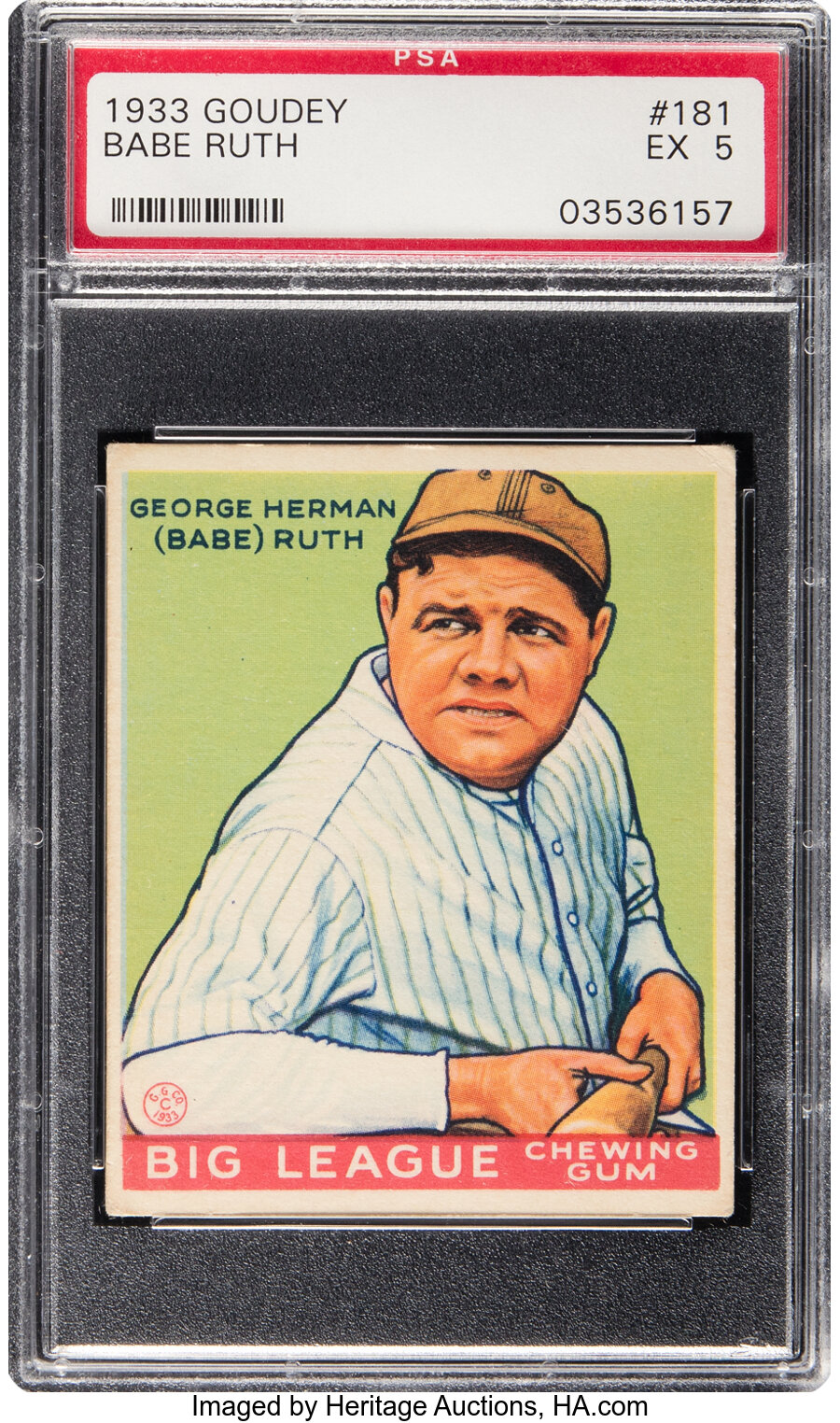 1933 Goudey Babe Ruth #181 PSA EX 5