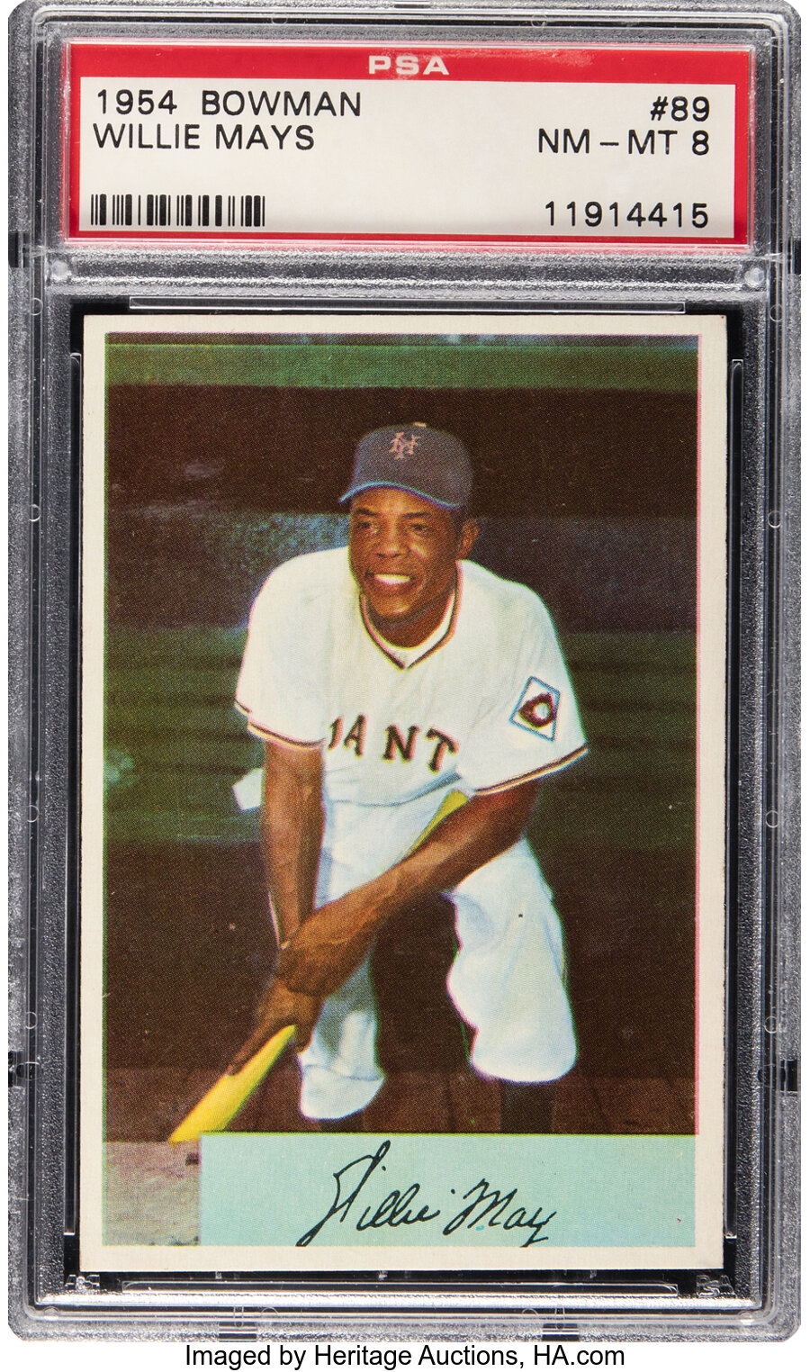 1954 Bowman Willie Mays #89 PSA NM-MT 8