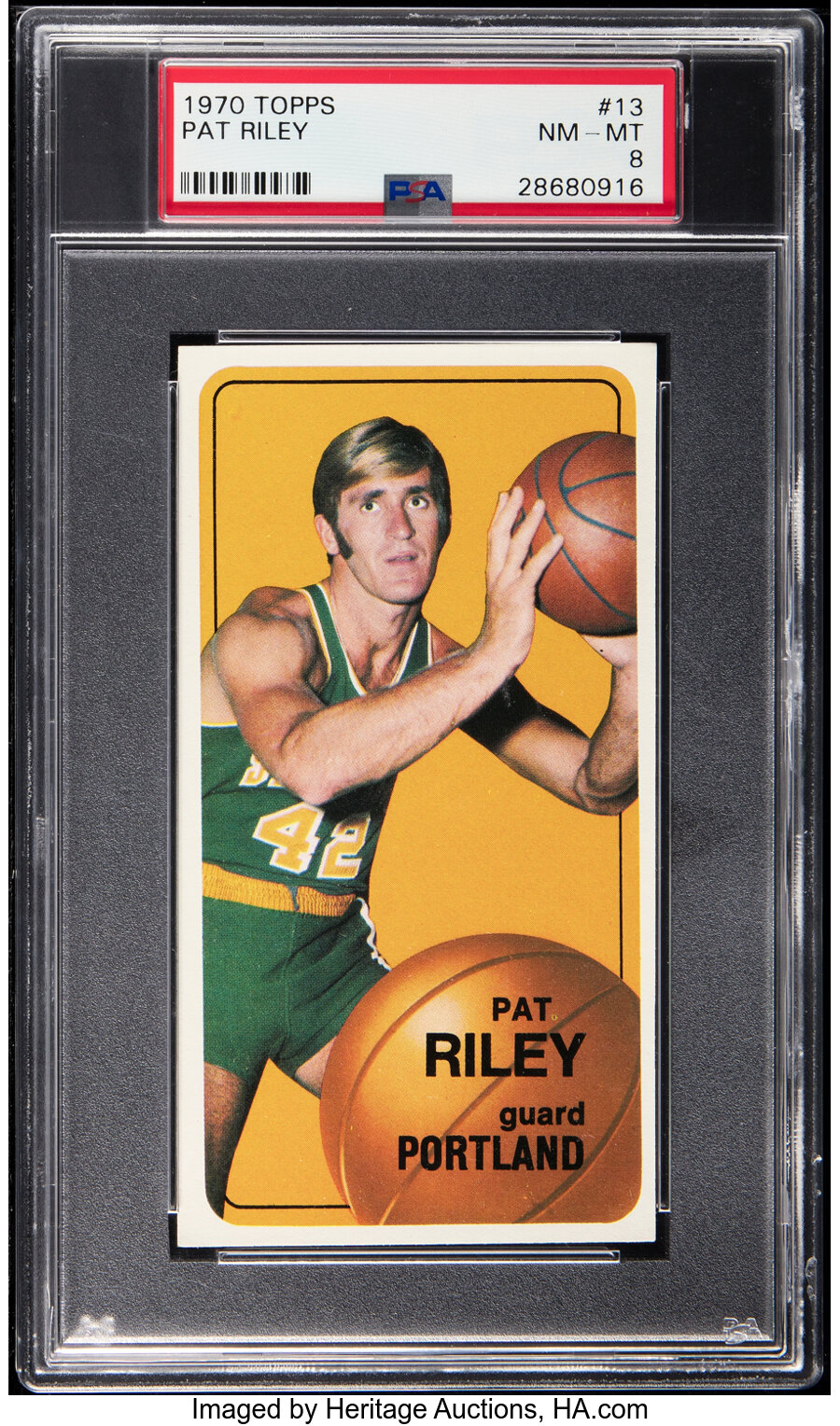 1970 Topps Pat Riley #13 PSA NM-MT 8