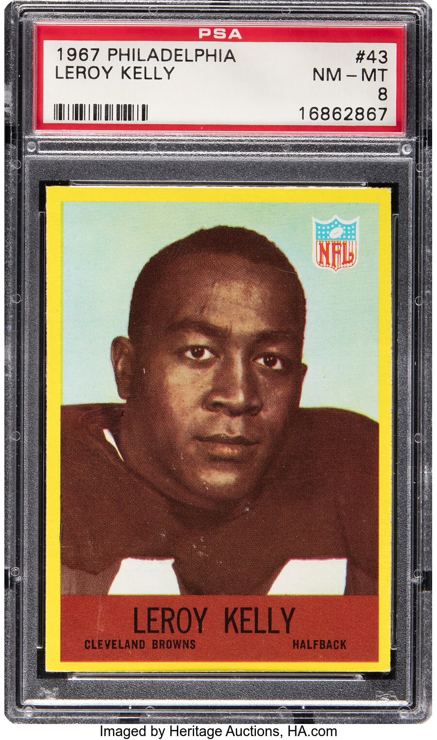 1967 Philadelphia Leroy Kelly #43 PSA NM-MT 8