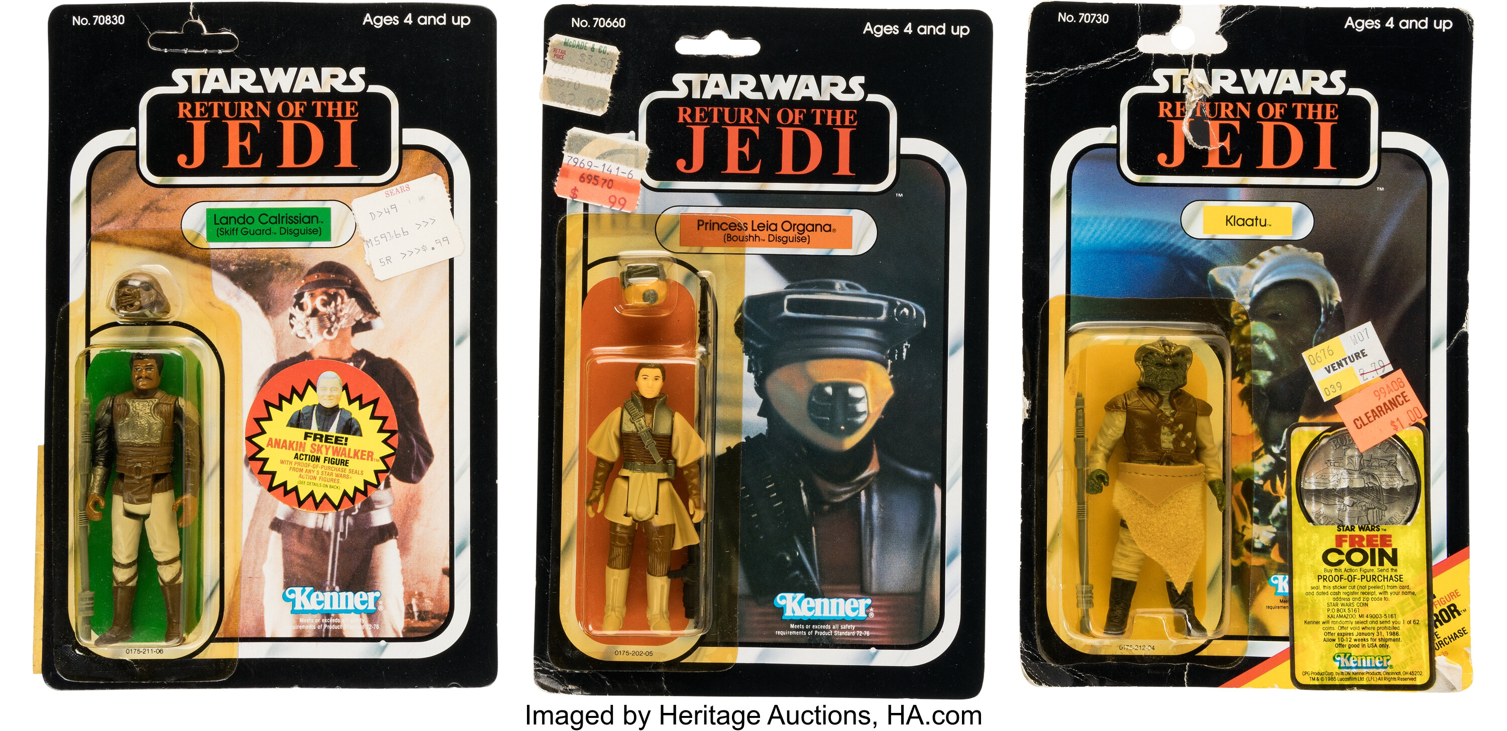 Star Wars ROTJ Lot of 3 (Kenner, 1983-84).... Action Figures Star | Lot ...