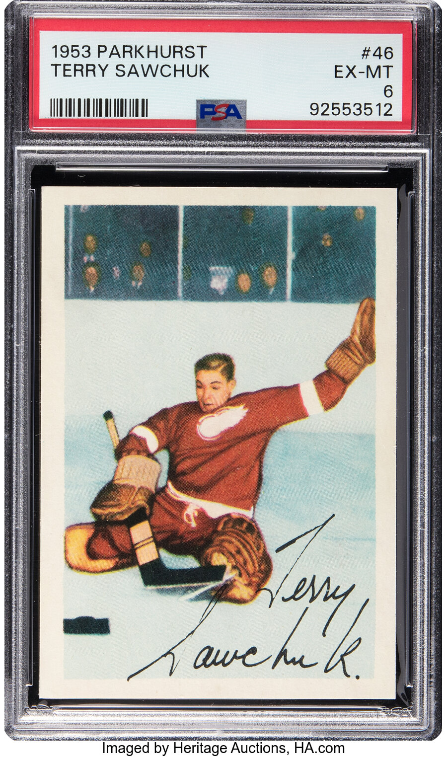 1953 Parkhurst Terry Sawchuk #46 PSA EX-MT 6