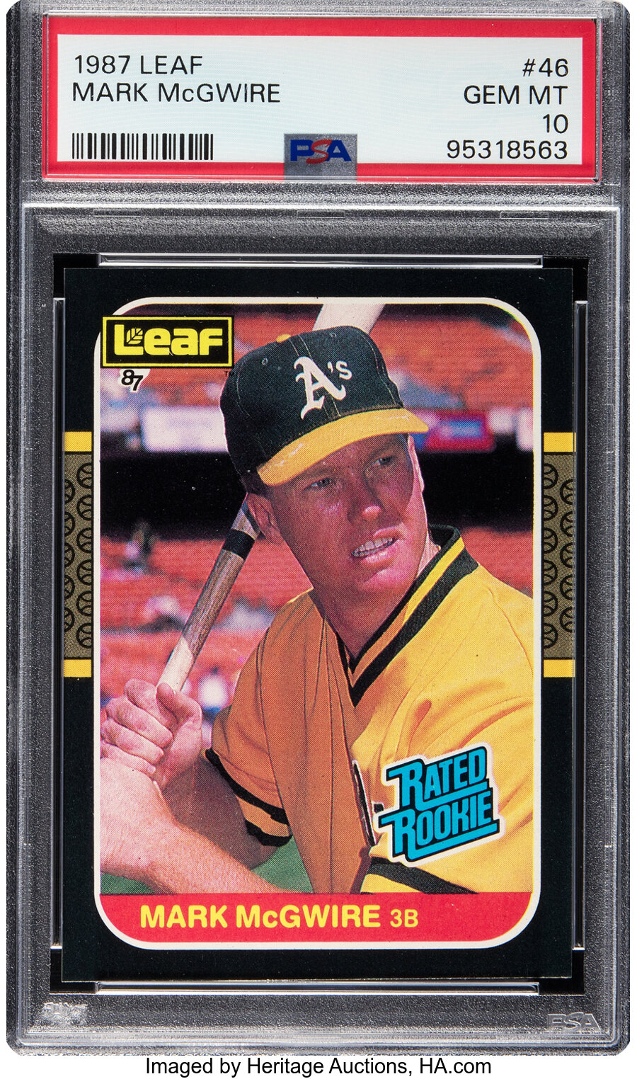 1987 Leaf Mark McGwire #46 PSA Gem Mint 10