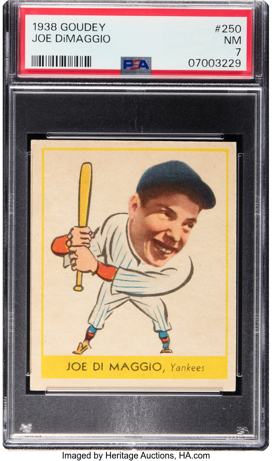 1938 Goudey Joe DiMaggio #250 PSA NM 7