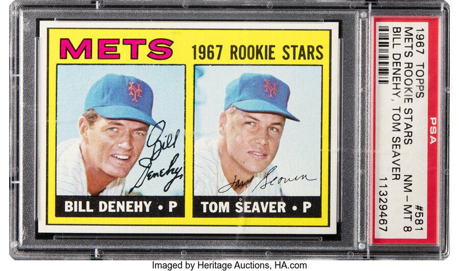 1967 Topps Tom Seaver - Mets Rookies #581 PSA NM-MT 8