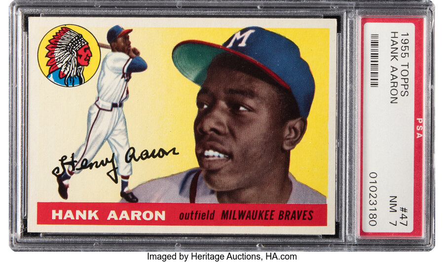 1955 Topps Hank Aaron #47 PSA NM 7