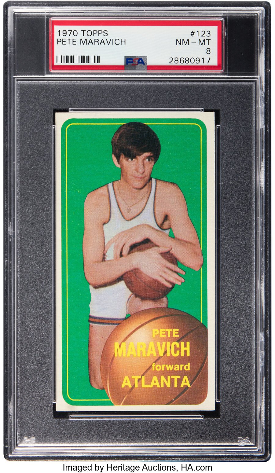 1970 Topps Pete Maravich Rookie #123 PSA NM-MT 8