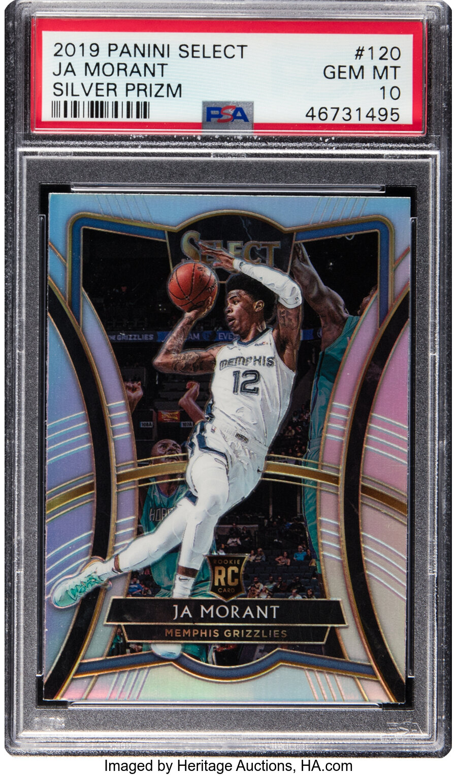 2019 Panini Select Ja Morant (Silver Prizm) #120 PSA Gem Mint 10