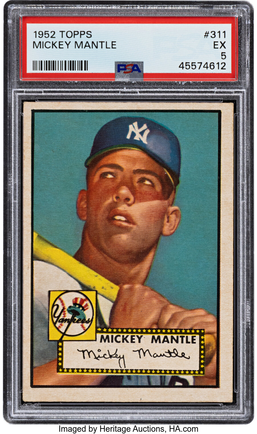 1952 Topps Mickey Mantle #311 PSA EX 5