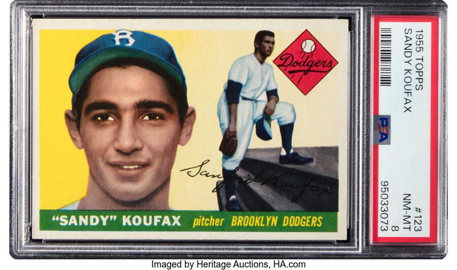 1955 Topps Sandy Koufax Rookie #123 PSA NM-MT 8