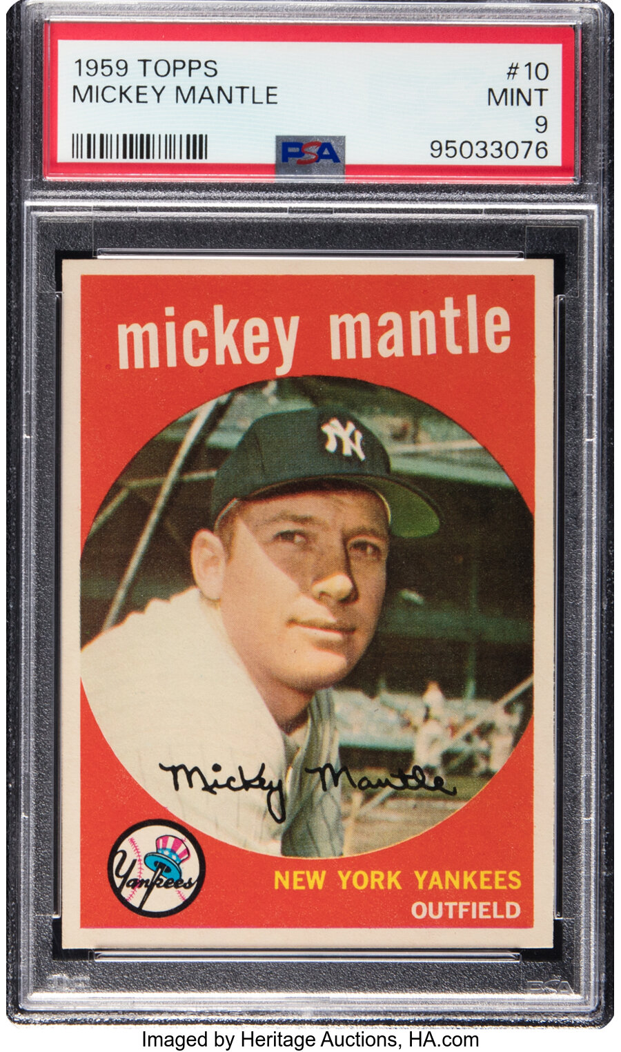 1959 Topps Mickey Mantle #10 PSA Mint 9