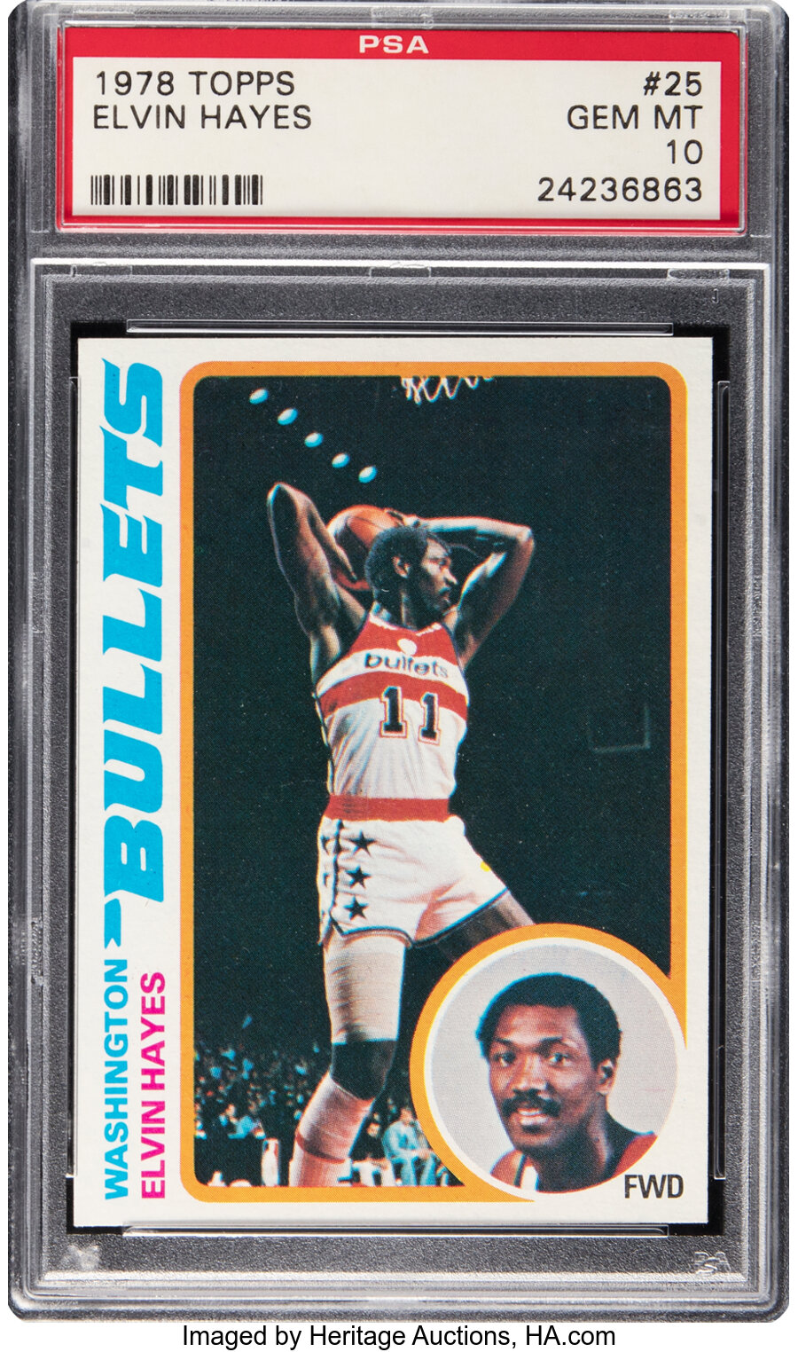 1978 Topps Elvin Hayes #25 PSA Gem Mint 10 - Pop 4!