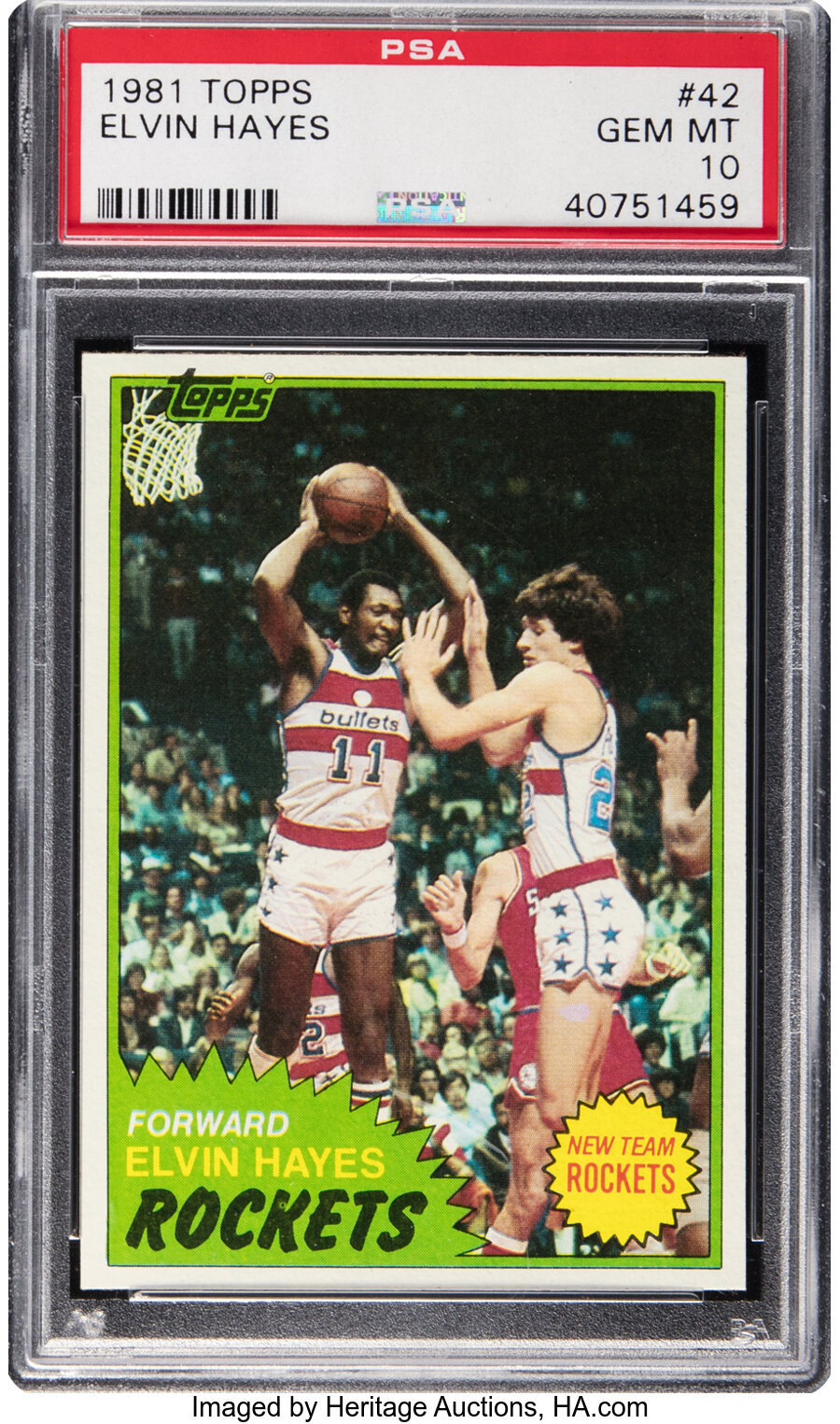 1981 Topps Elvin Hayes #42 PSA Gem Mint 10