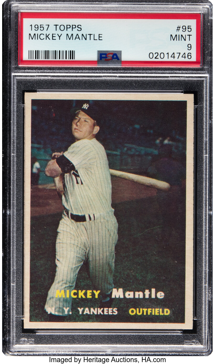 1957 Topps Mickey Mantle #95 PSA Mint 9 - Only One Higher!