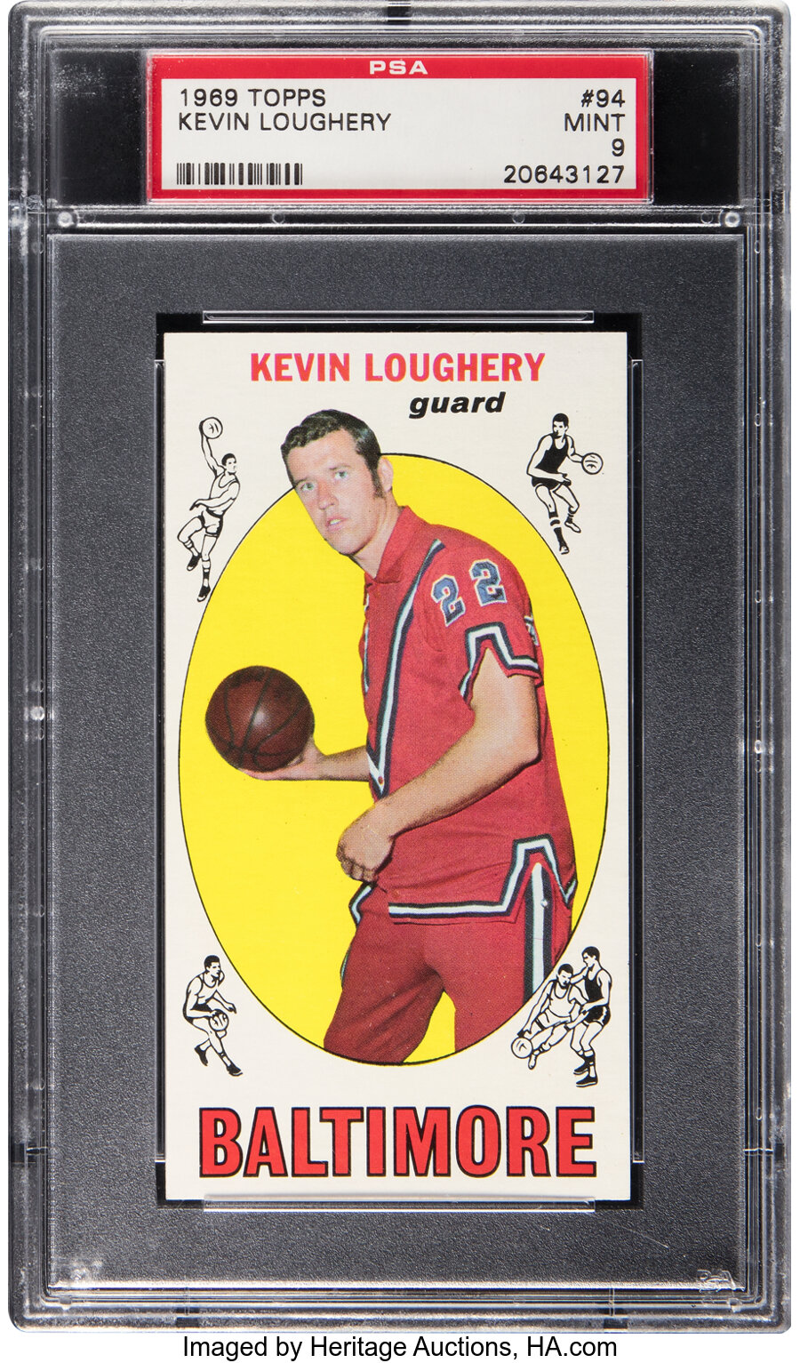 1969 Topps Kevin Loughery #94 PSA Mint 9 - Only One Higher