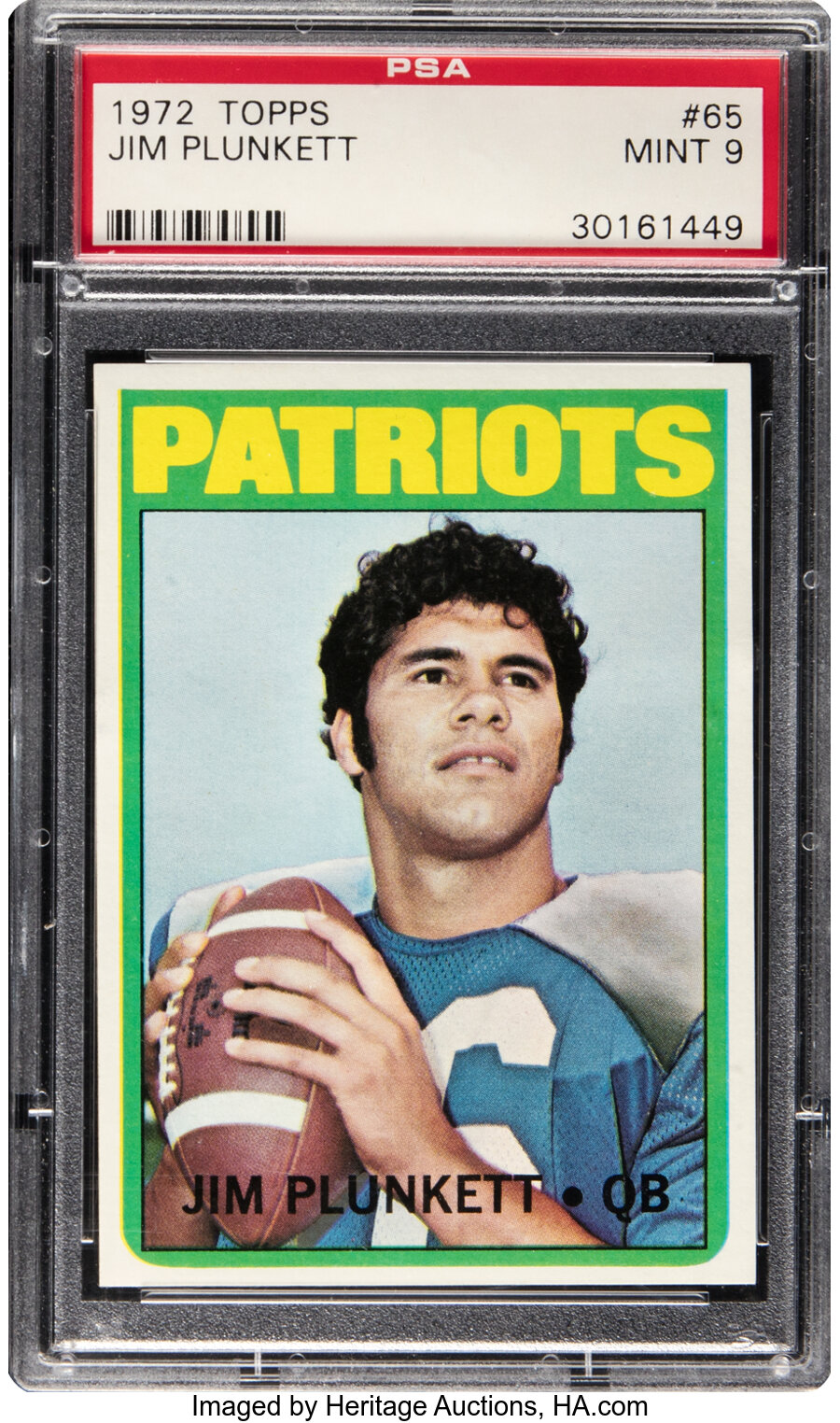 1972 Topps Jim Plunkett #65 PSA Mint 9