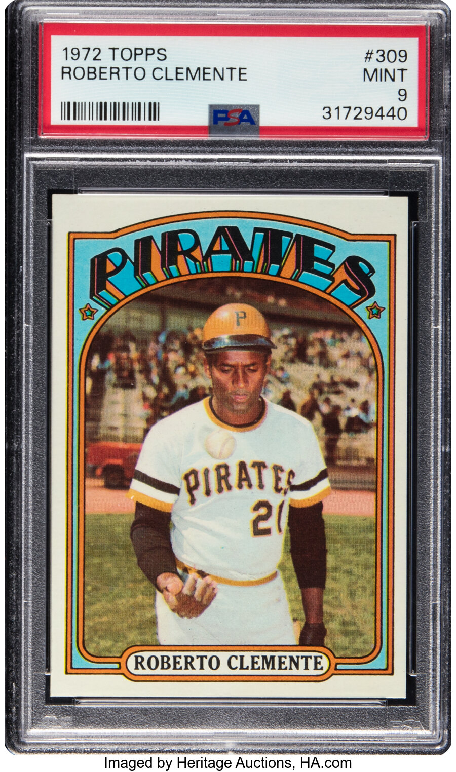 1972 Topps Roberto Clemente #309 PSA Mint 9